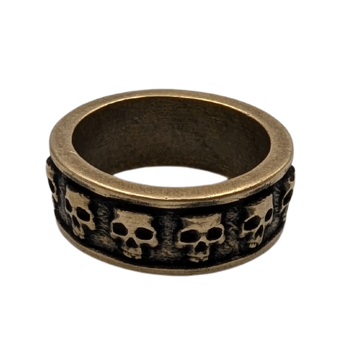 Skull band ring