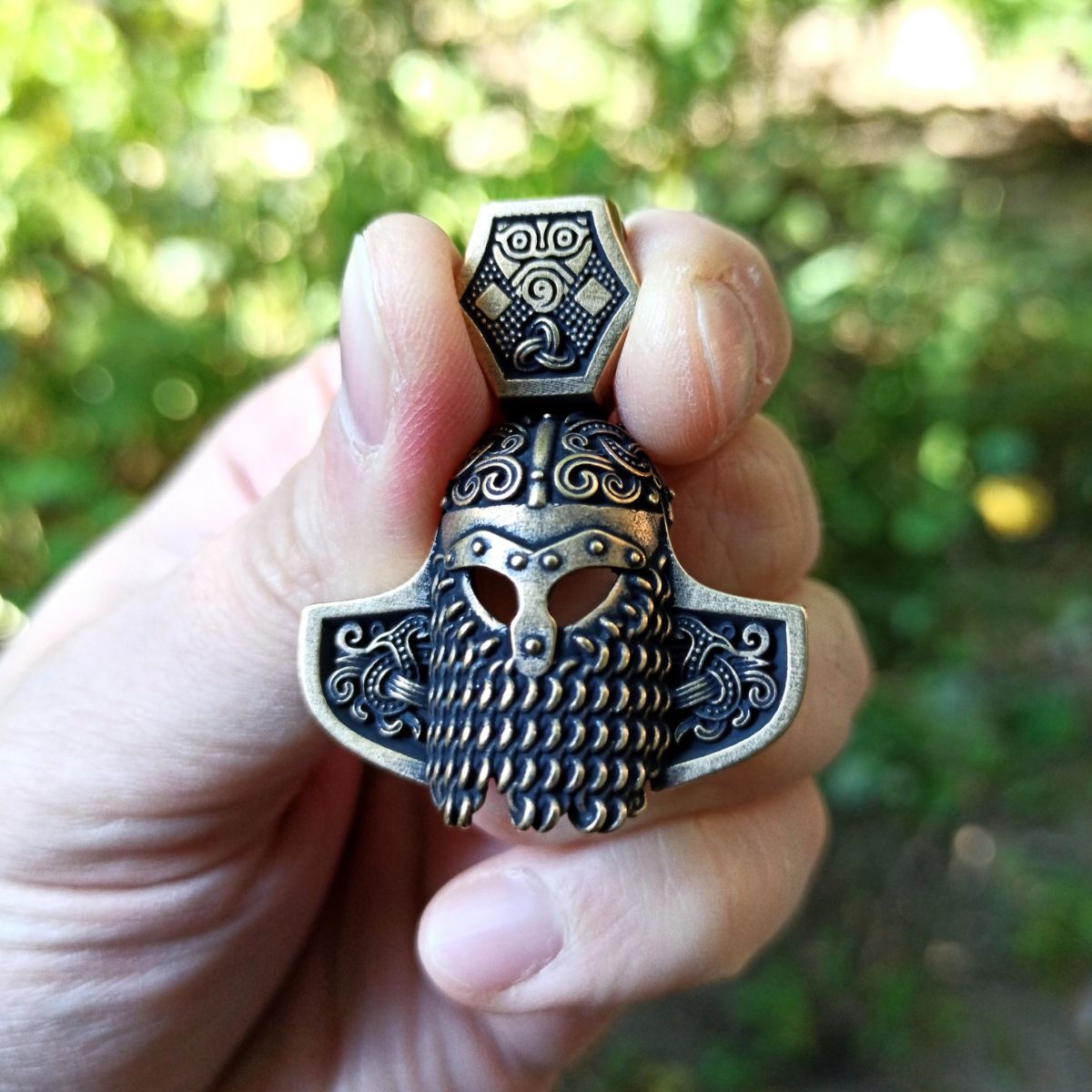 Viking helmet pendant