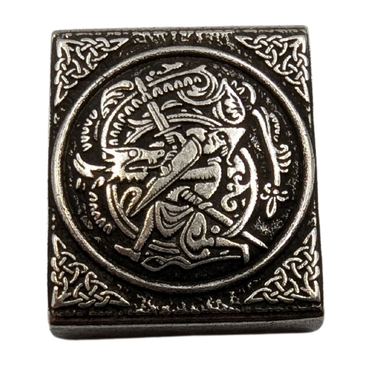 Sigurd and Fafnir molle clip Silver plated