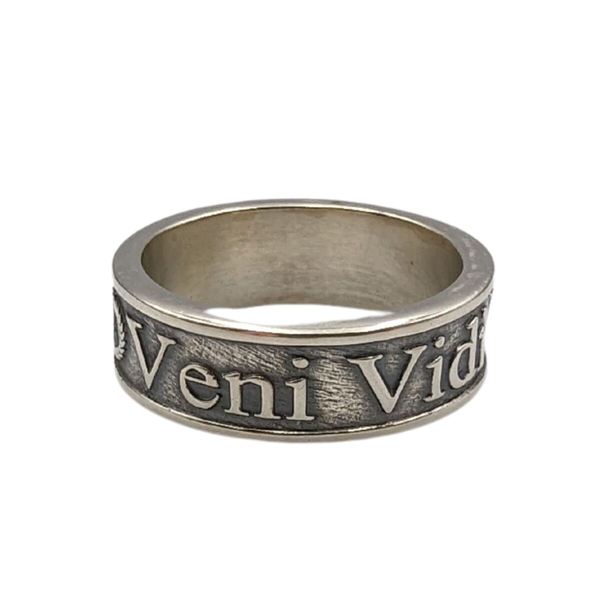 Veni Vidi Vici Roman ring 6 US Silver 925