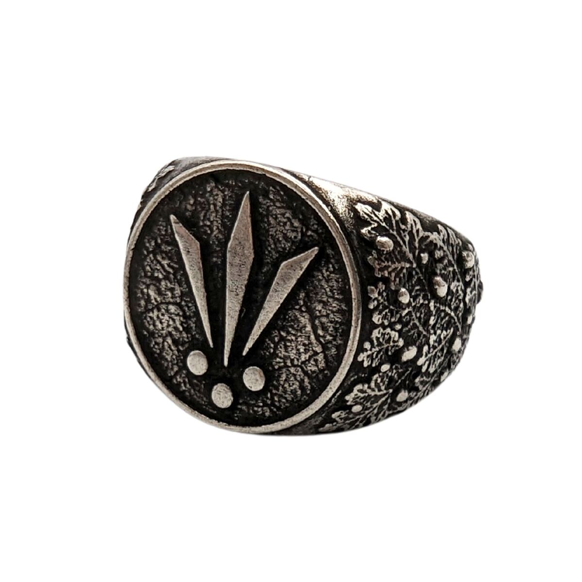Awen signet ring 6 US Silver plating