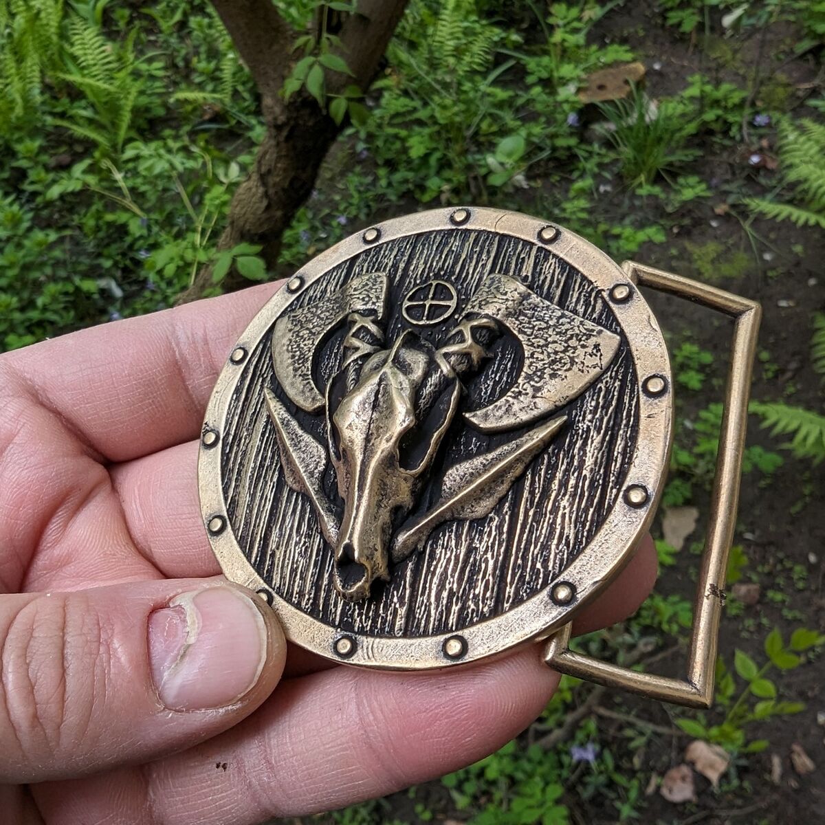 Wolf Skull Viking belt buckle