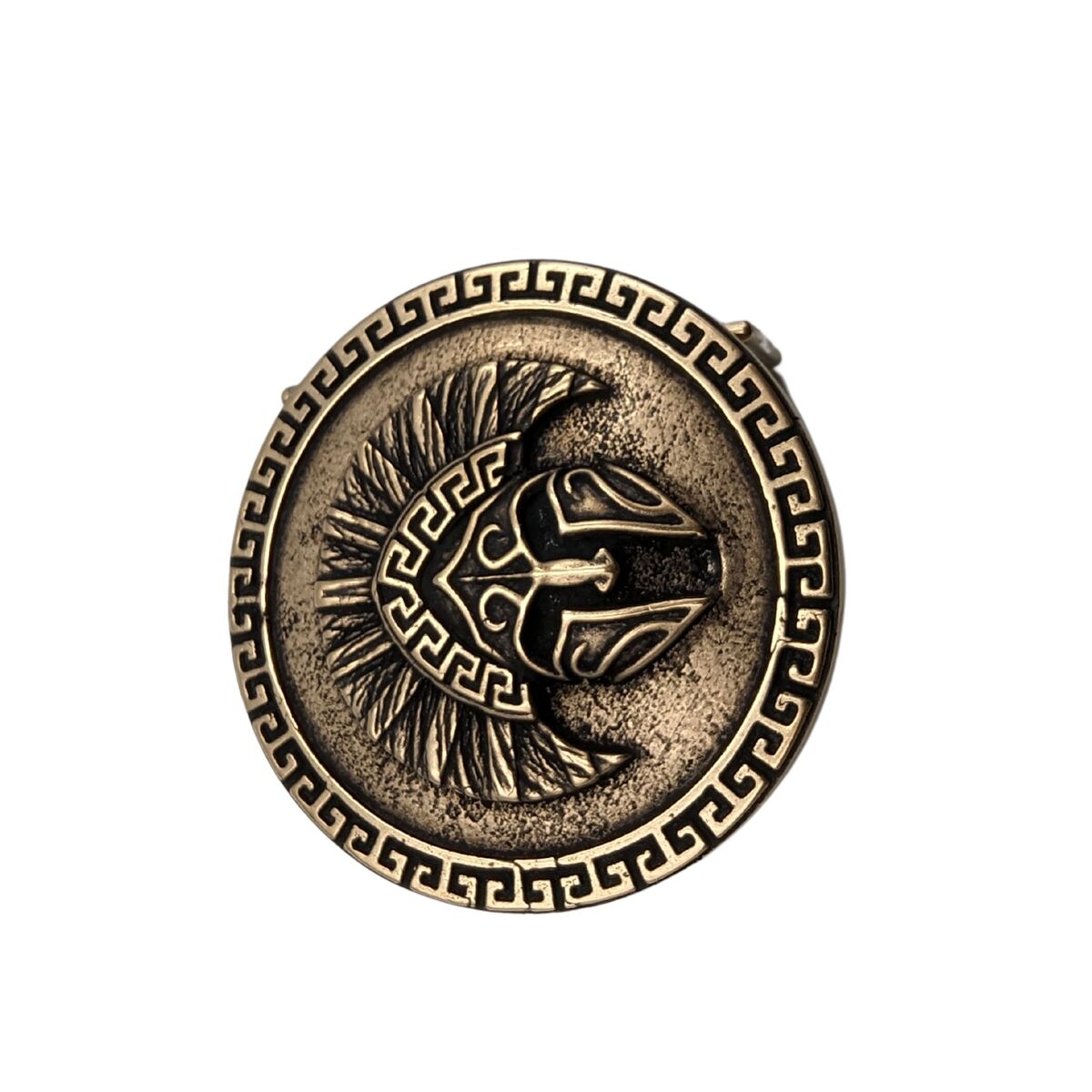 Spartan warrior helmet belt buckle