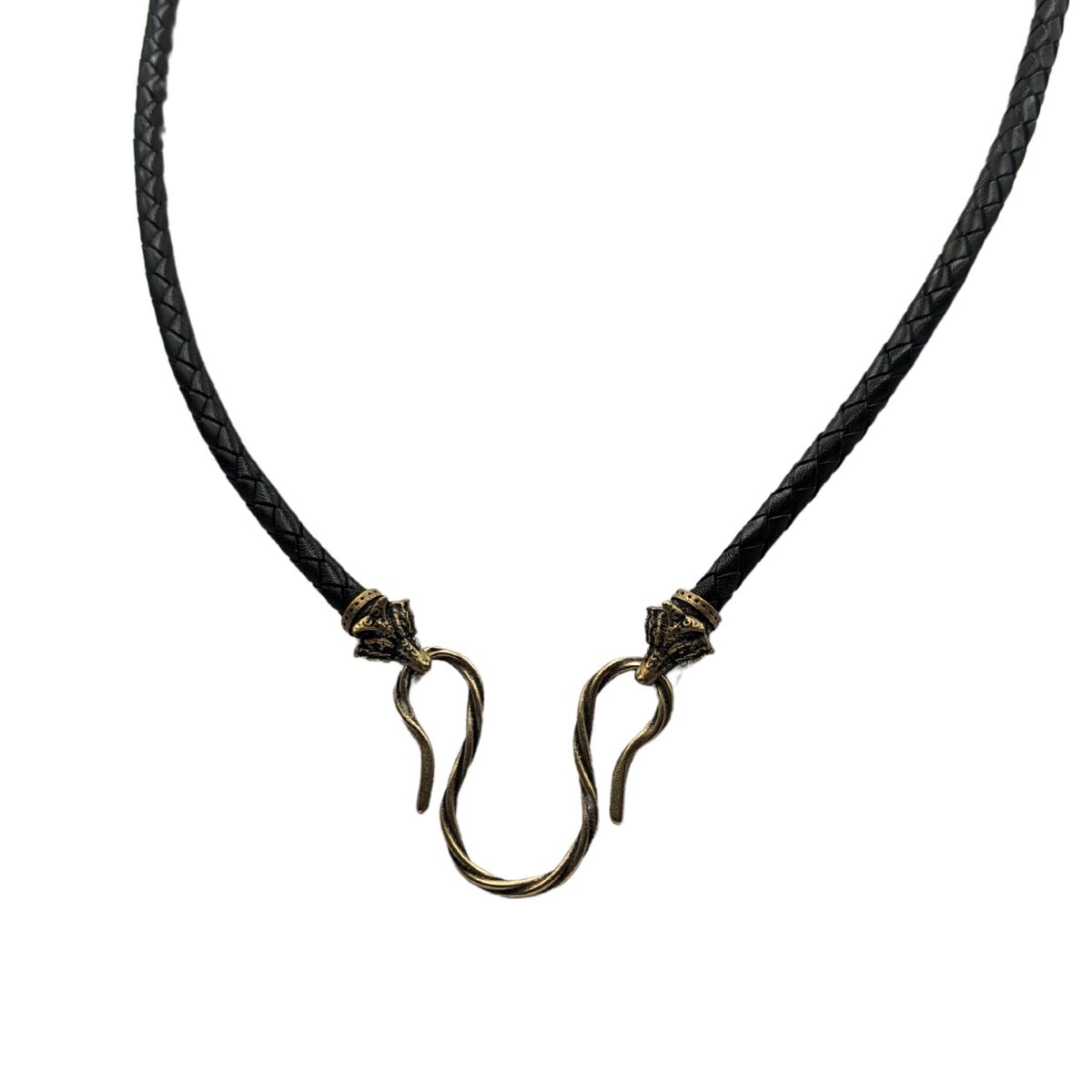Celtic Fox leather necklace