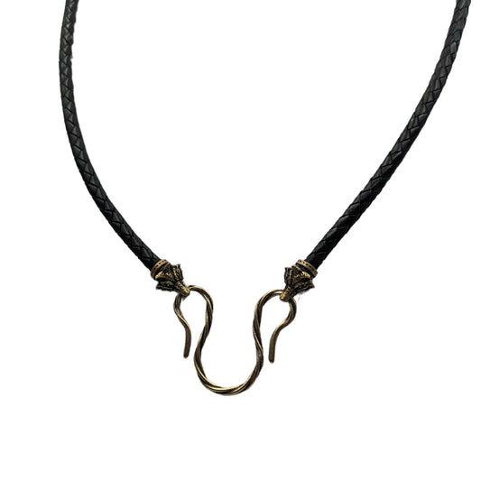 Celtic Fox leather necklace