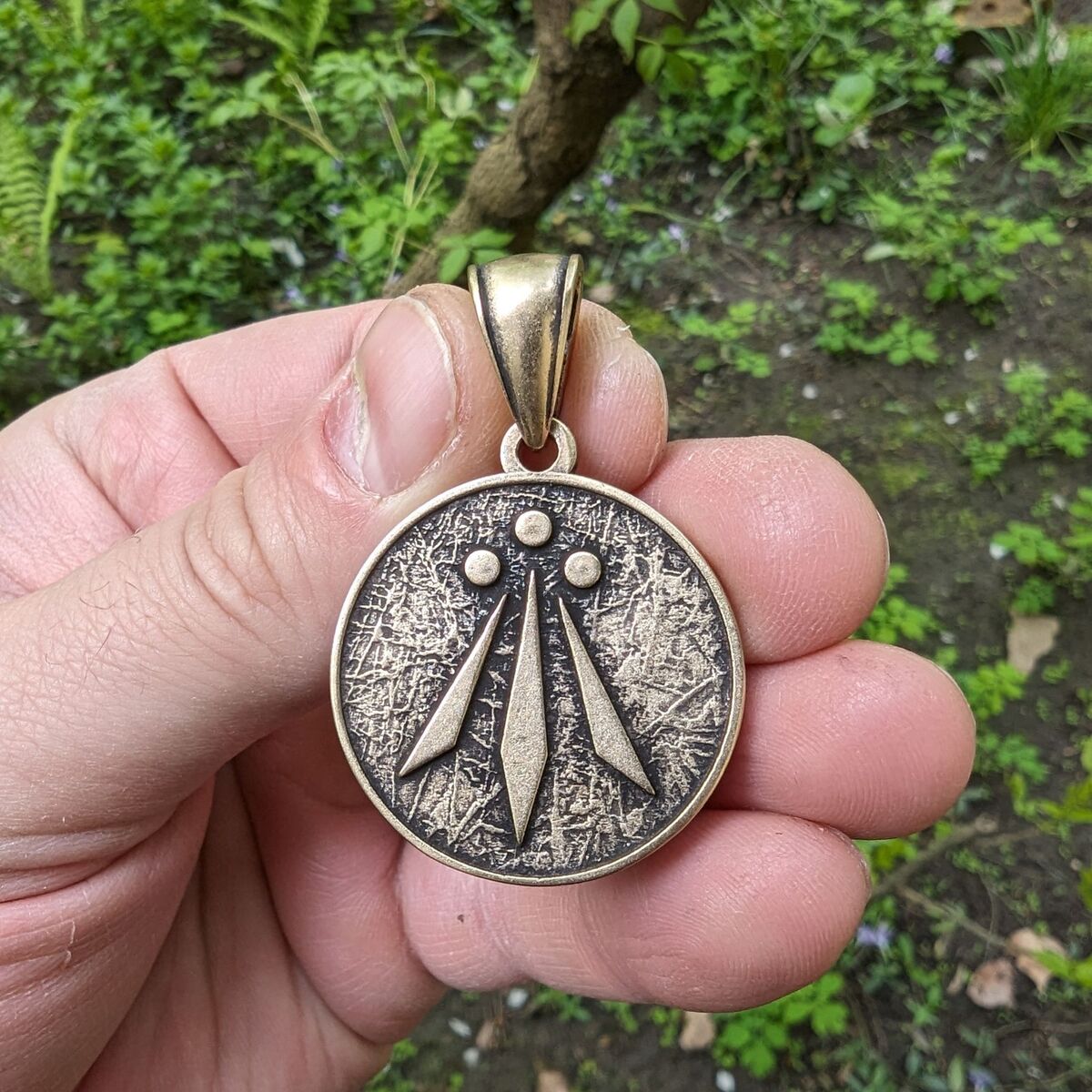 Awen symbol pendant