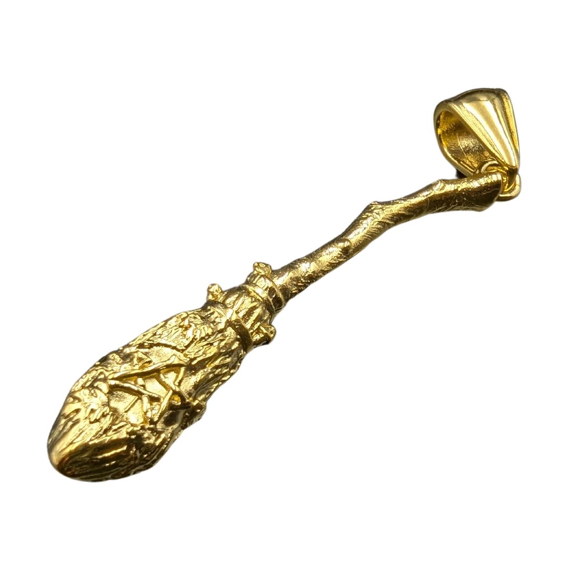 Witch broom pendant Gold plating