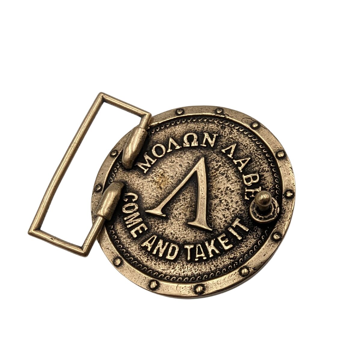 Spartan warrior helmet belt buckle