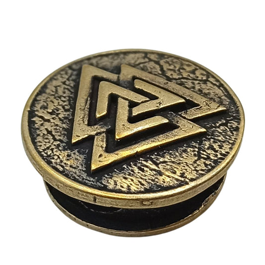 Valknut round paracord bead