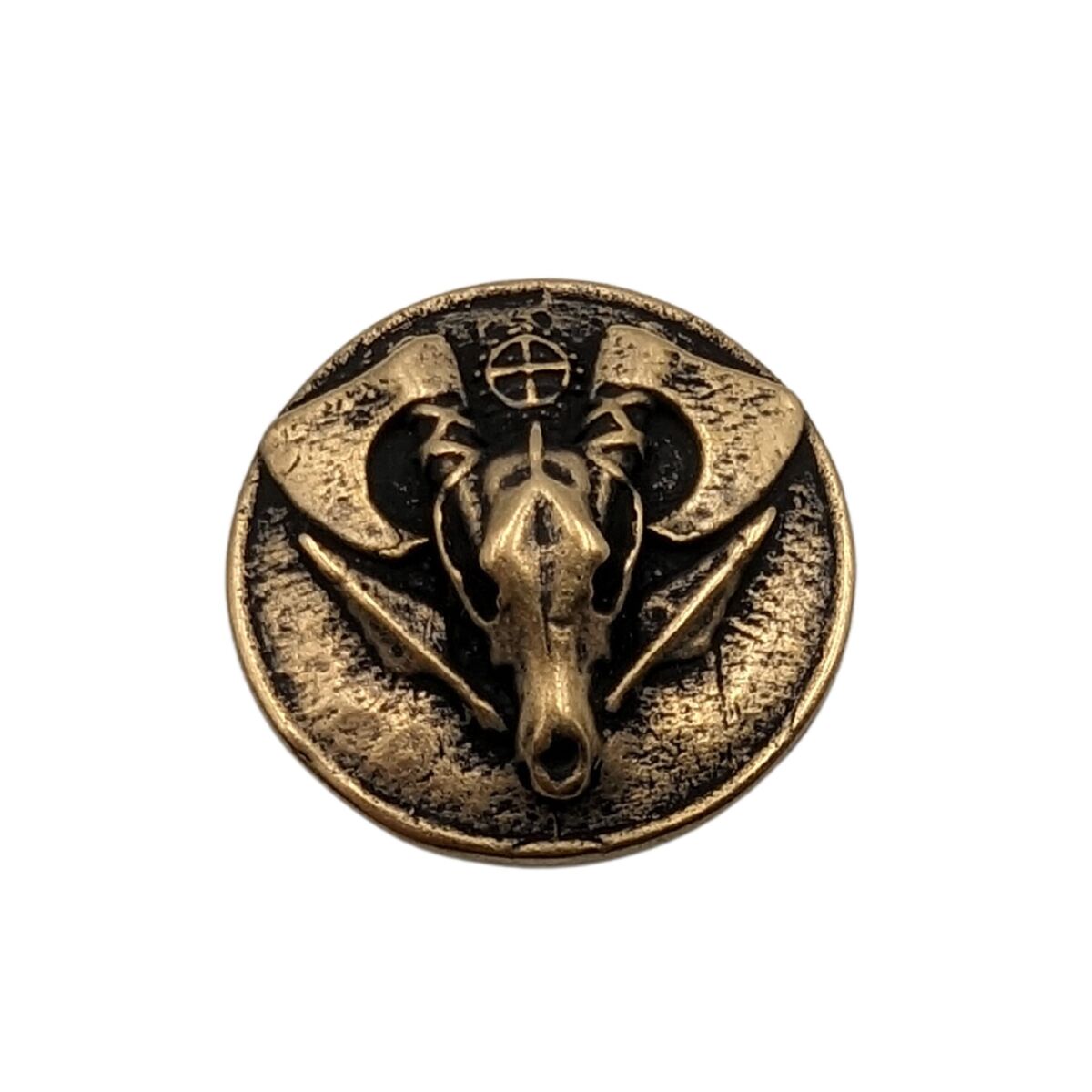 Wolf skull paracord bead Bronze