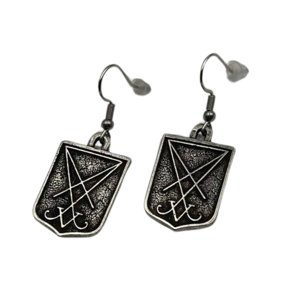 Lucifer sigil earrings