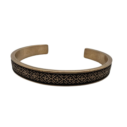 Perun’s Bloom slavic bracelet Bronze with patina