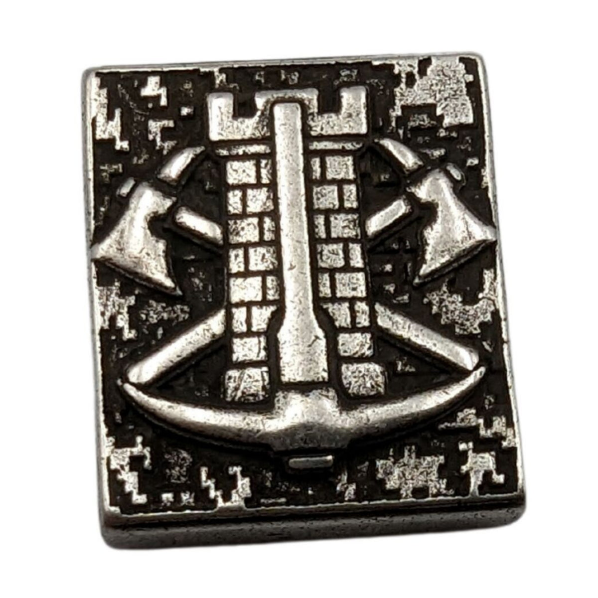 Ukrainian Engineer Troops Molle clip Silver plated