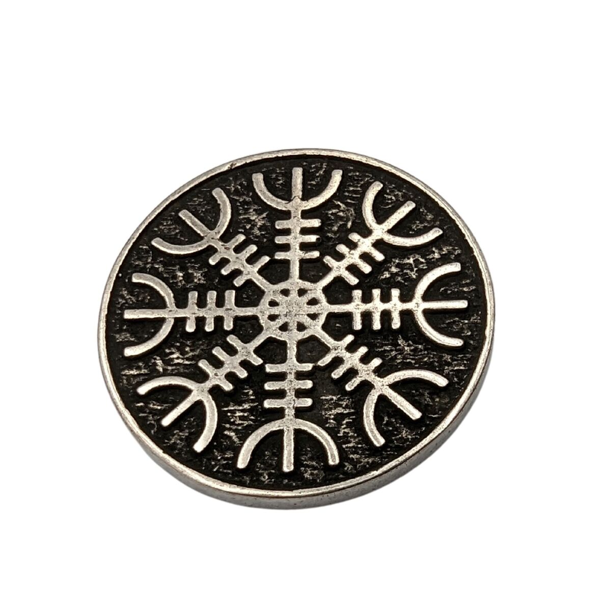 Helm of Awe custom coin Silver plated bronze