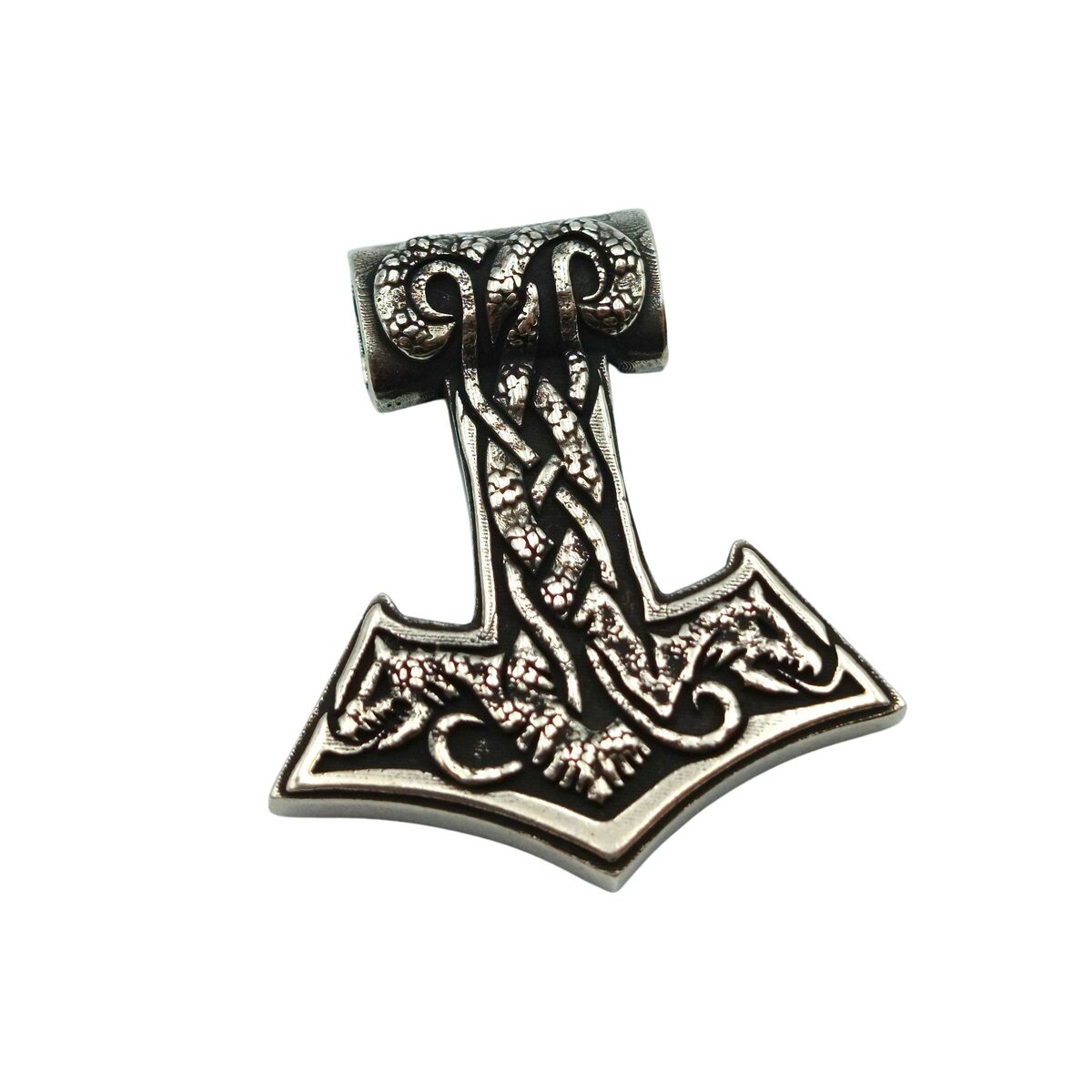 World Serpent Mjolnir pendant