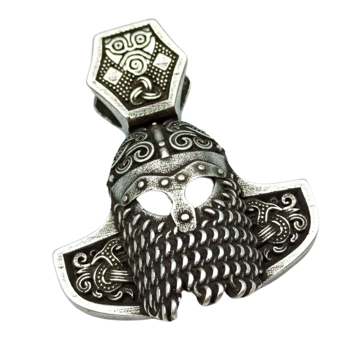 Viking helmet pendant Silver plating