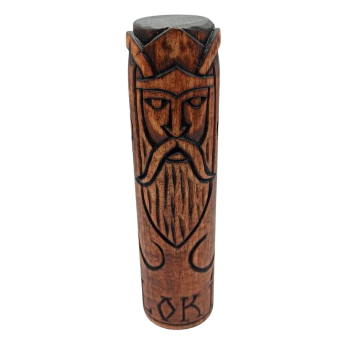 Loki wood carved figurine