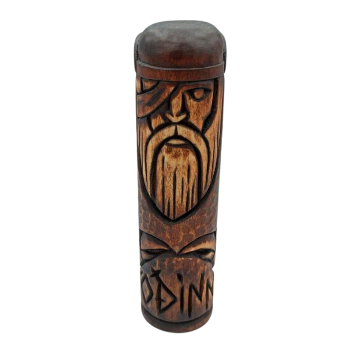 Odin wood carved figurine   