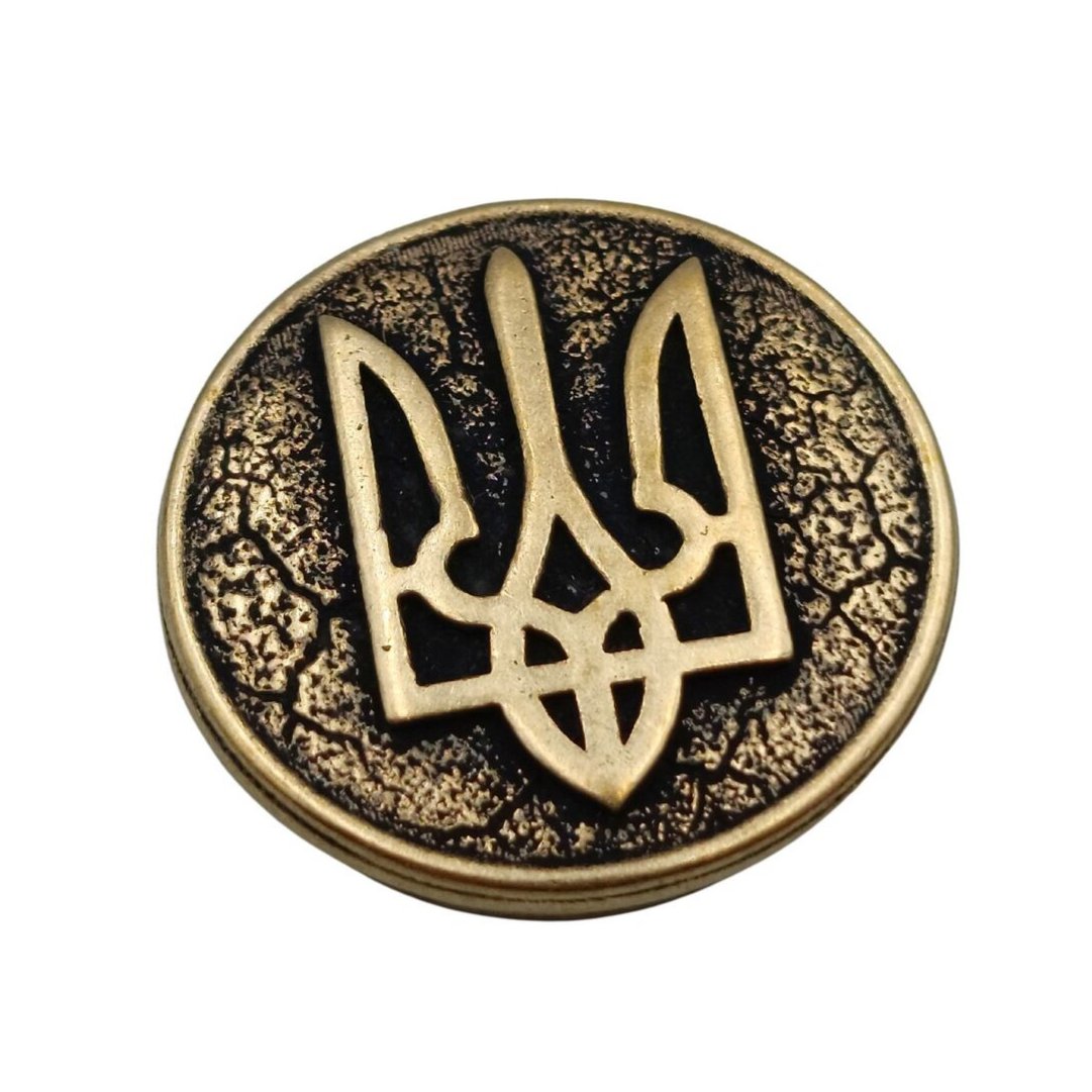 Ukrainian Coat of Arms paracord bead Bronze