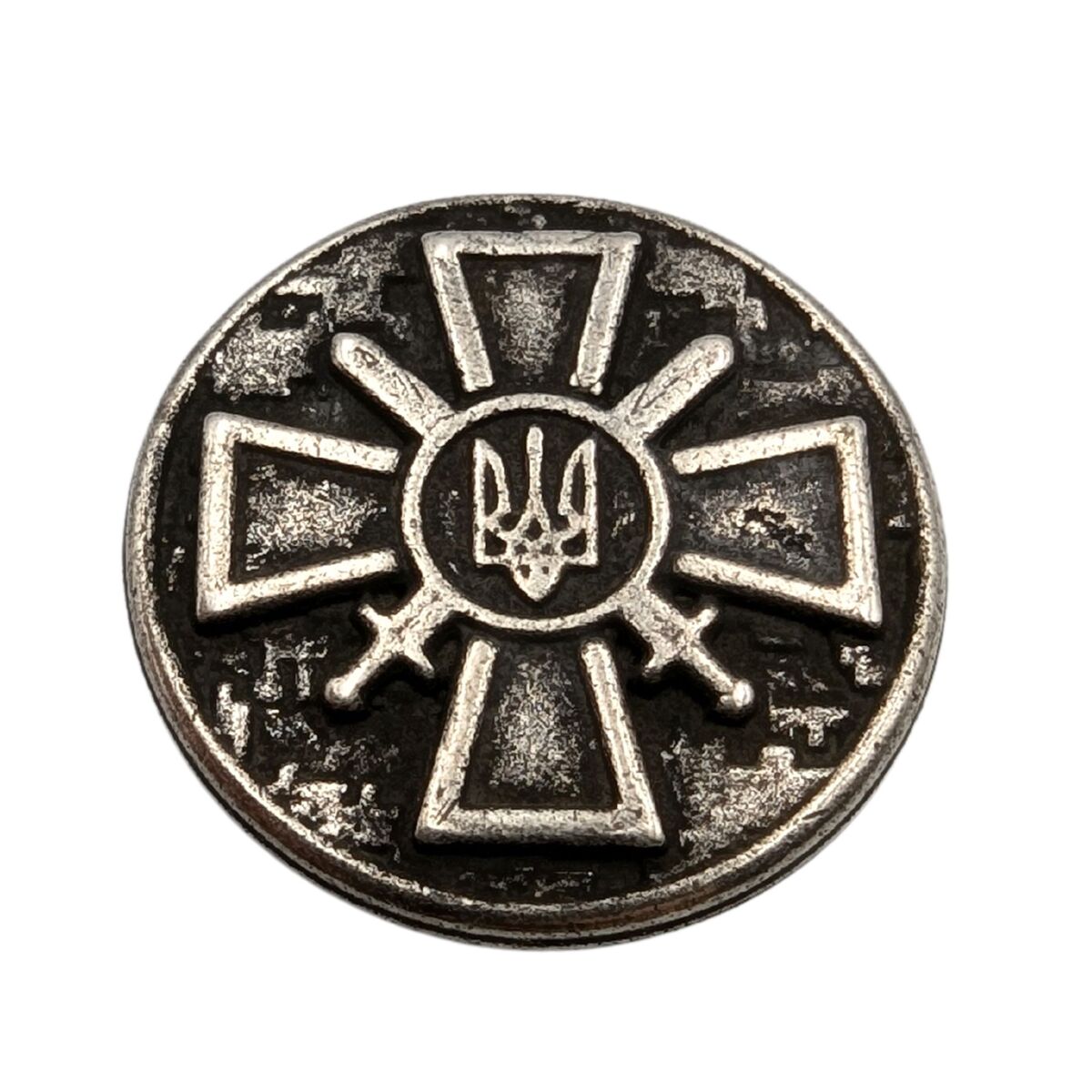 Land Forces of Ukraine paracord bead Silver plated