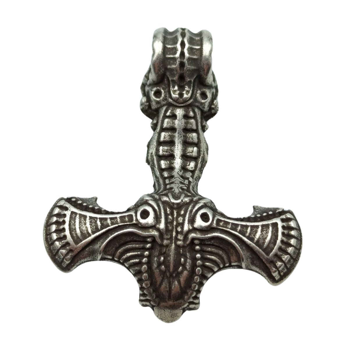 Hammer of Thor skull pendant