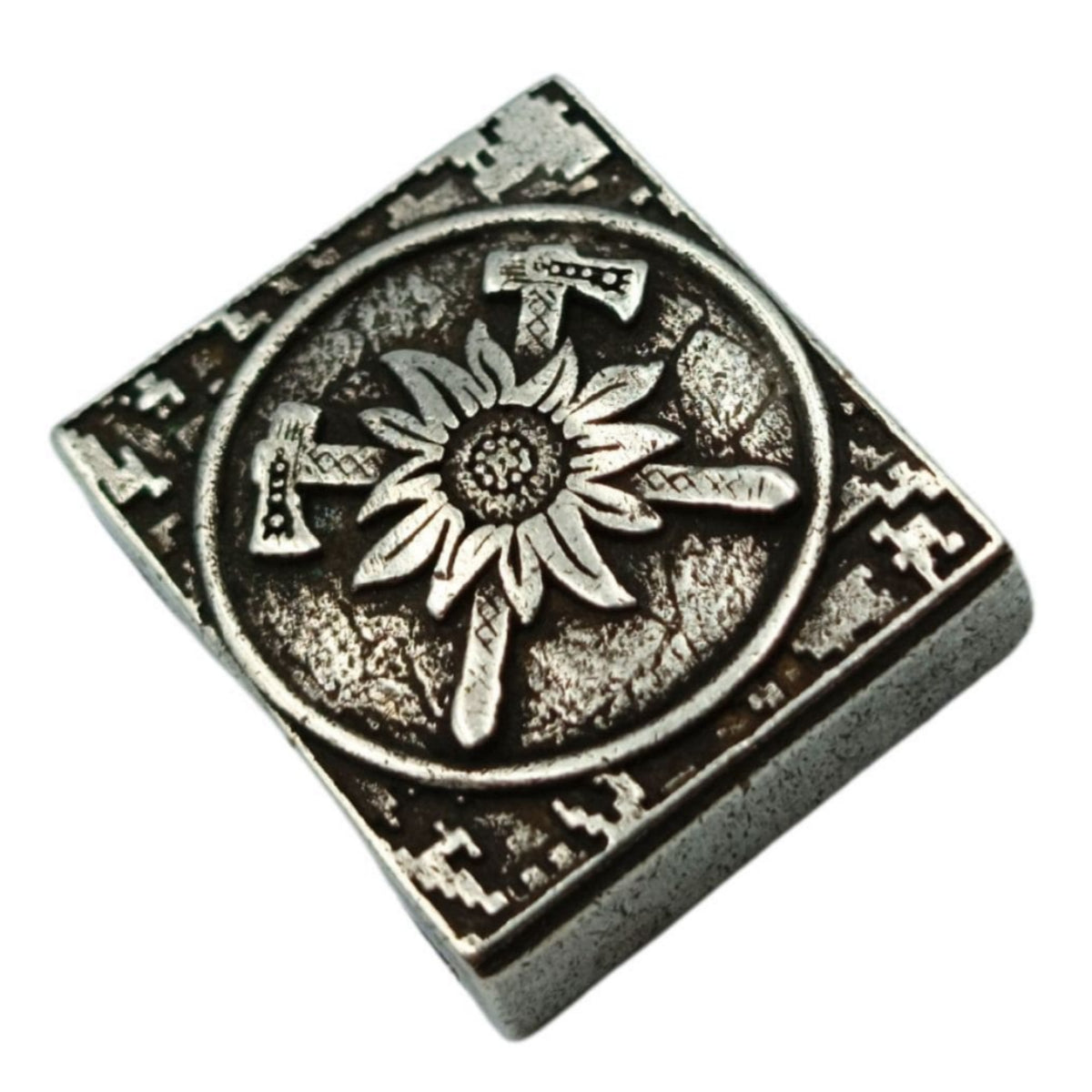 Ukrainian Mountain Infantry Molle clip Silver plated