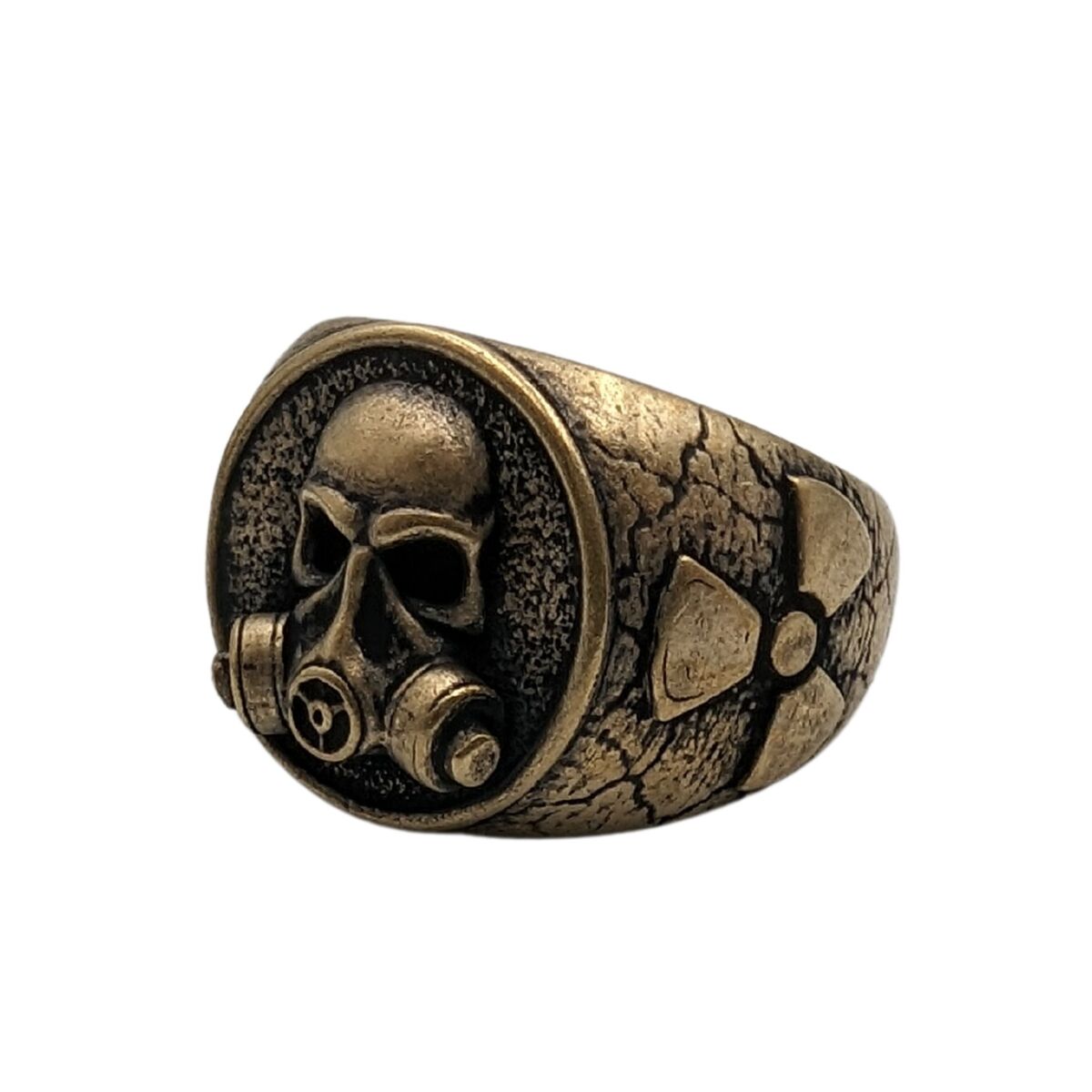 Gas Mask ring 6 US Bronze with patina