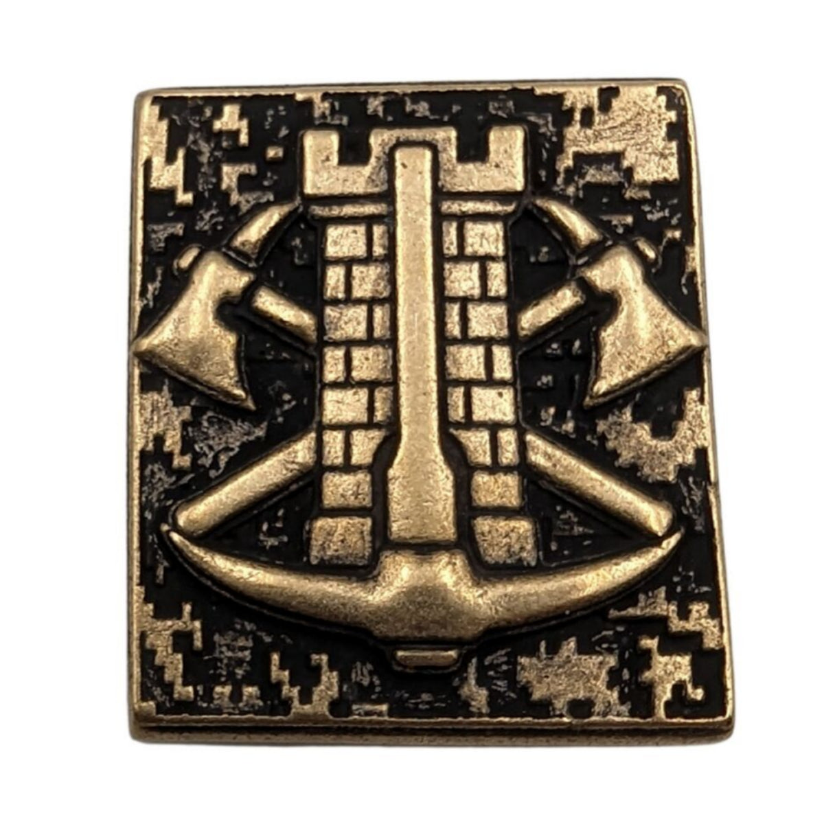 Ukrainian Engineer Troops Molle clip Bronze with patina