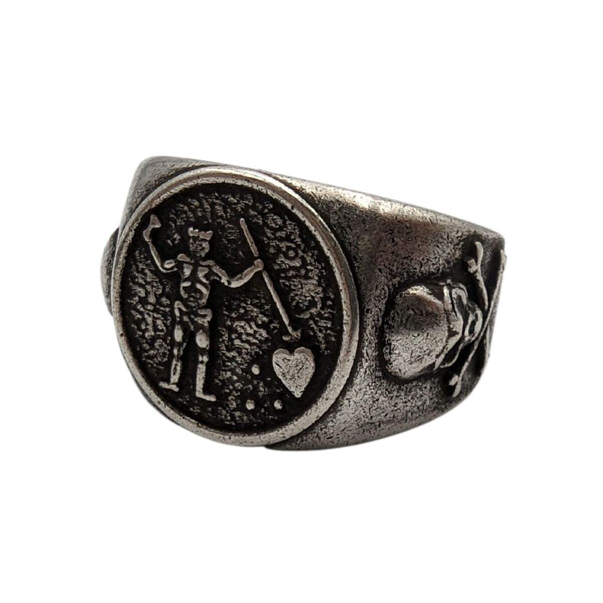 Blackbeard signet ring 6 US Silver plating
