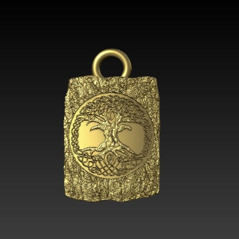 Yggdrasil pendant Gold plating
