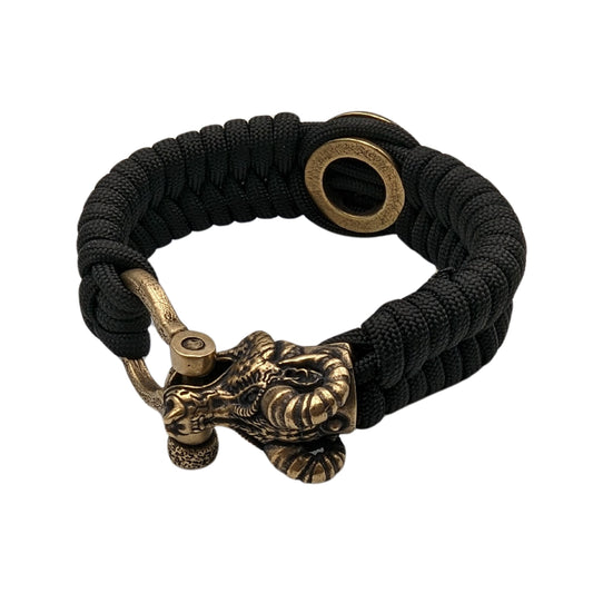 Thor Mjolnir Paracord Bracelet with Goat Clasp