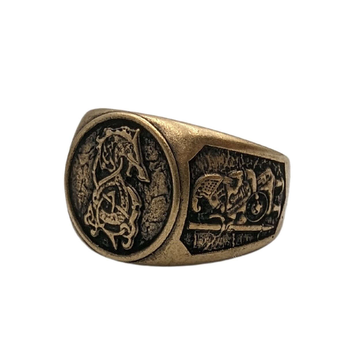 Fenrir wolf signet ring