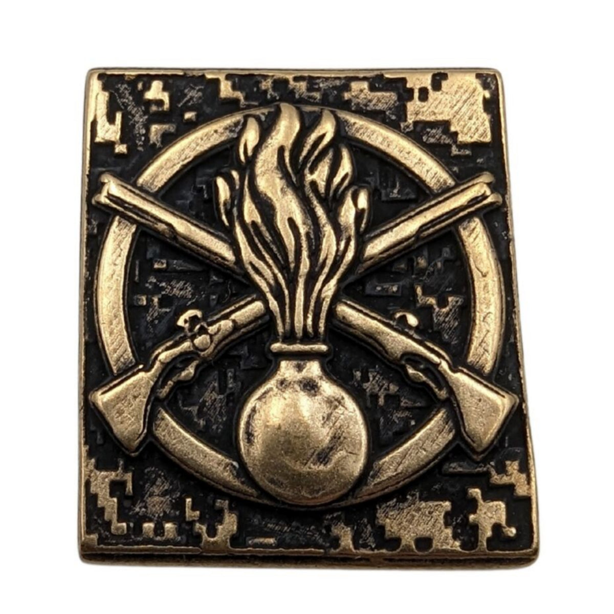 Ukrainian Mechanized Troops Molle clip Bronze with patina