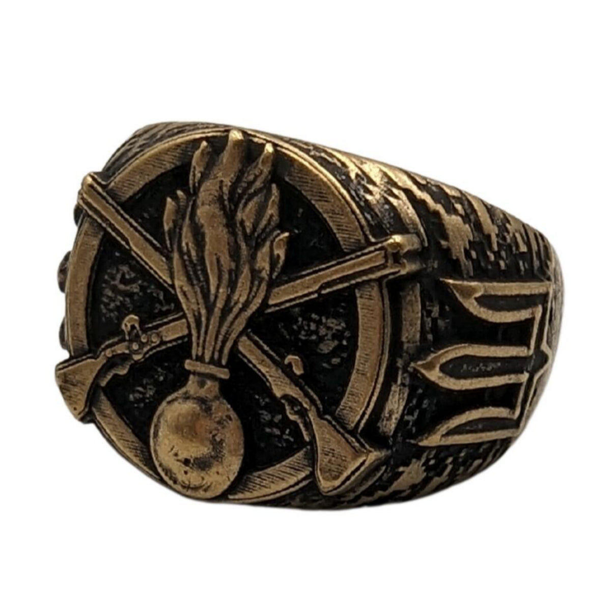 Ukrainian Mechanized Troops ring 6 US Bronze with patina