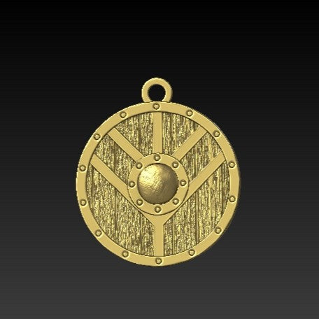 Shield maiden pendant Gold plating