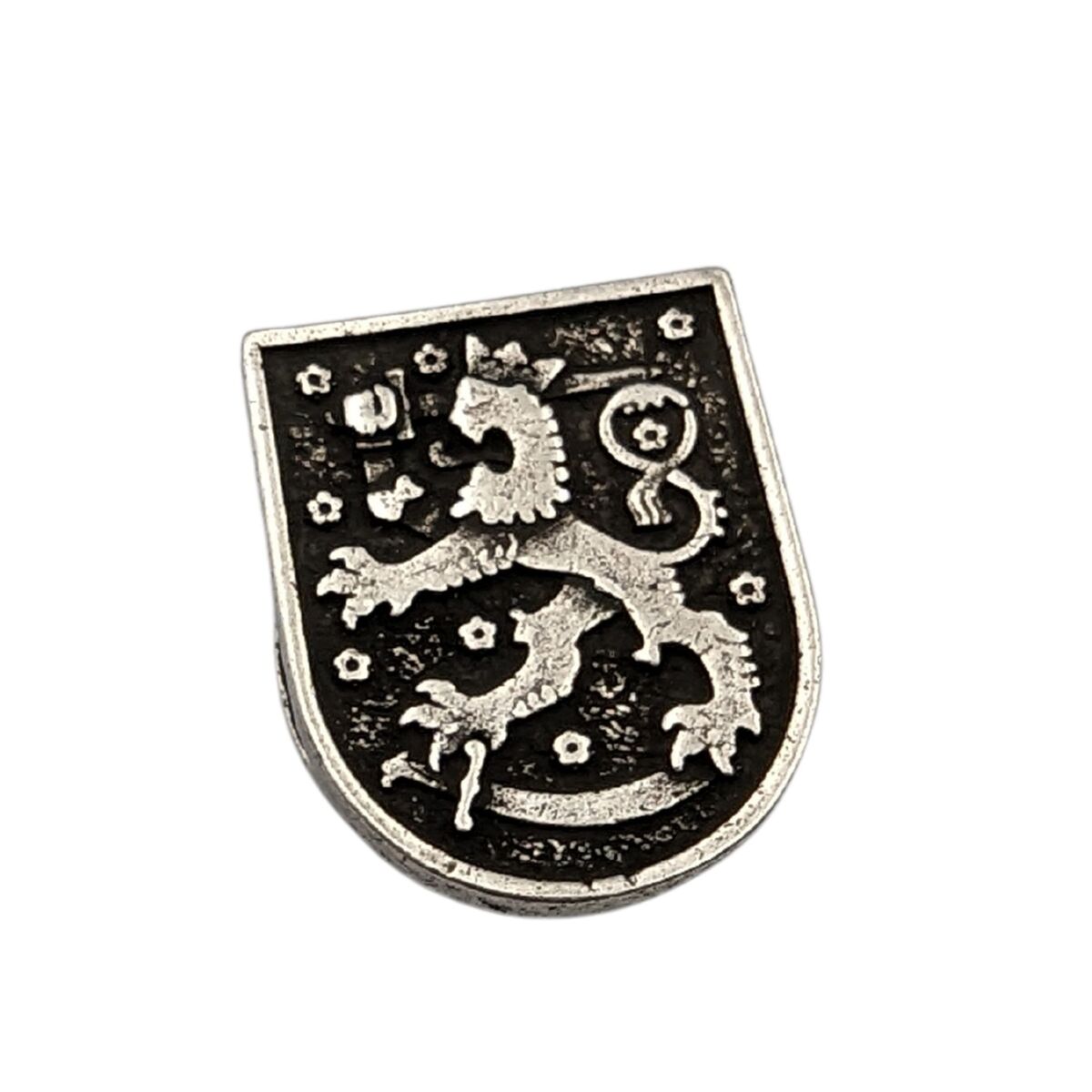 Finland Coat of arms paracord bead Silver plated