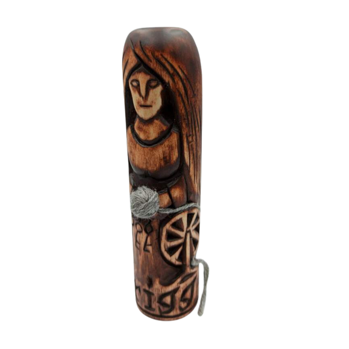 Frigga wooden statue