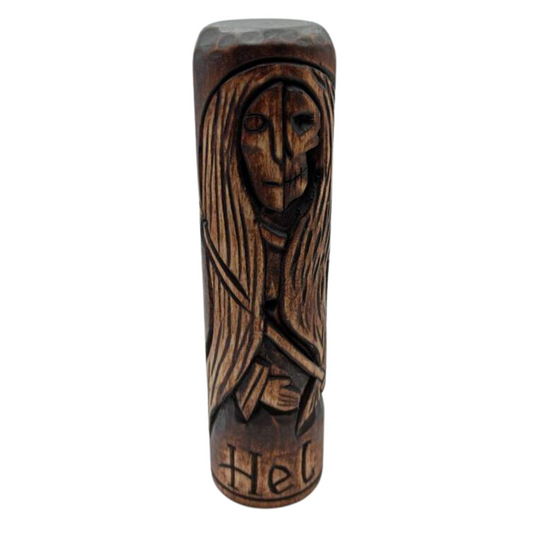 Hel wood carved statue