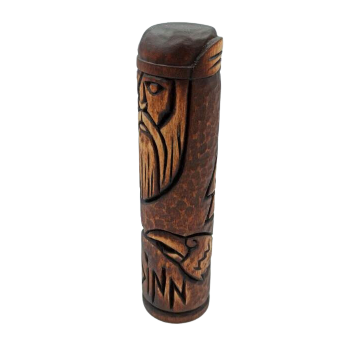 Odin wood carved figurine