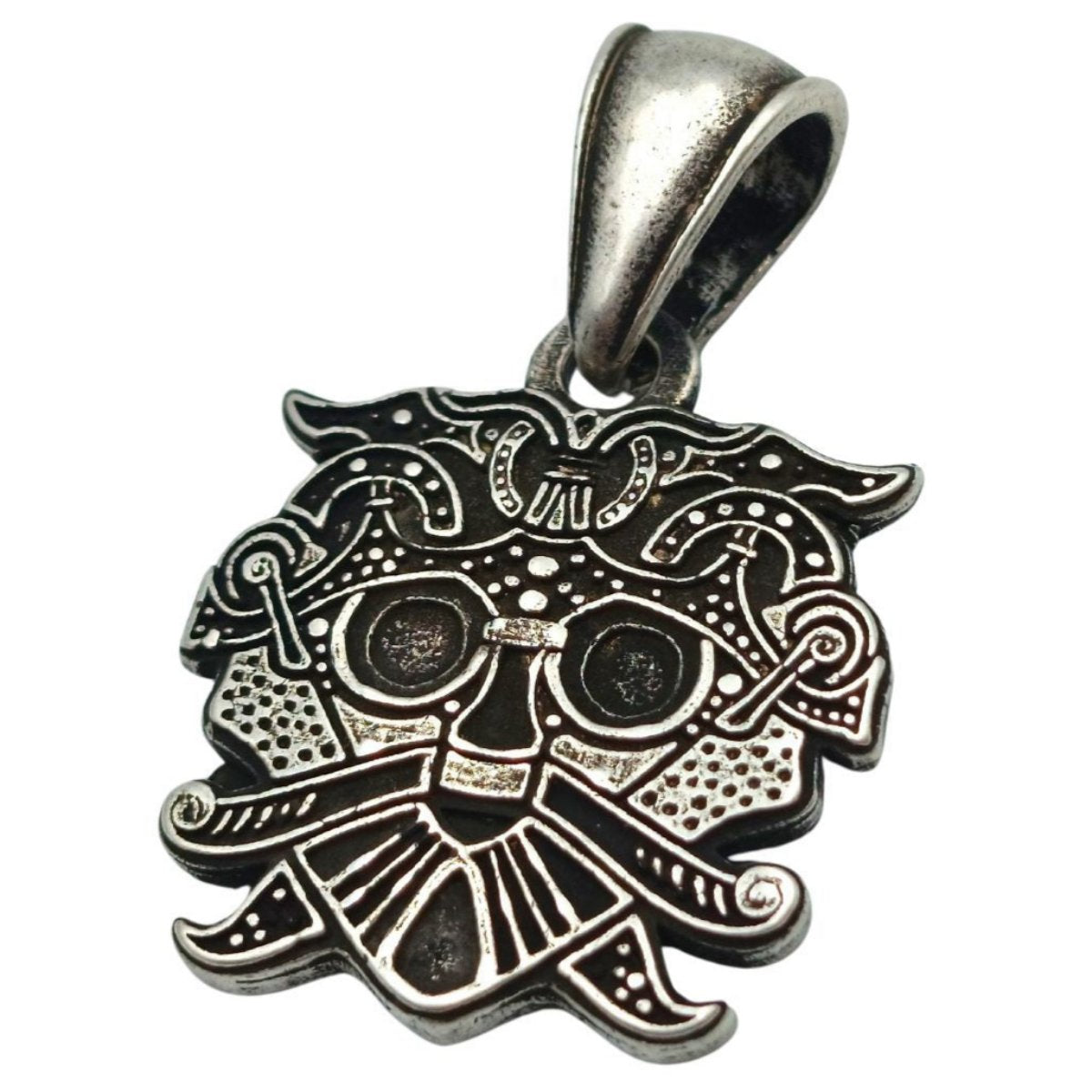 Loki mask pendant Silver plating
