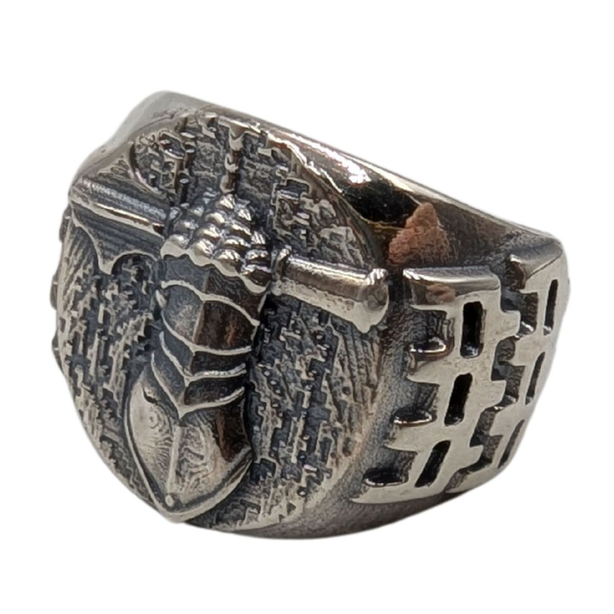 Ukrainian Tank Troops ring 6 US Silver 925
