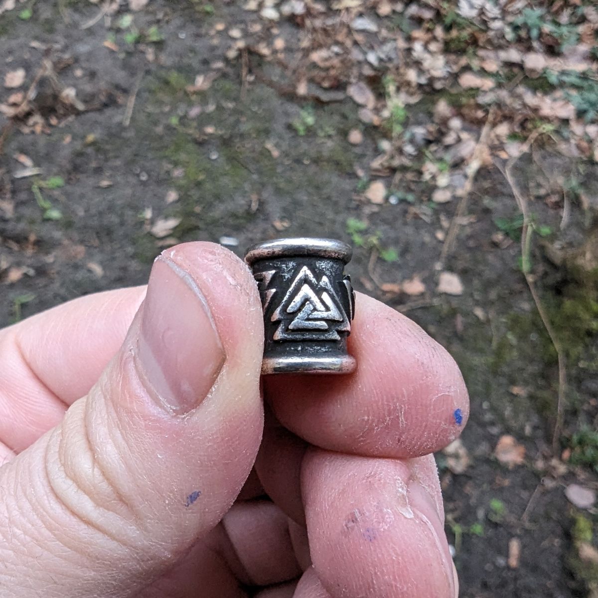 Valknut paracord bead