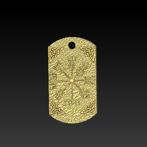 Vegvisir dara knot pendant Gold plating
