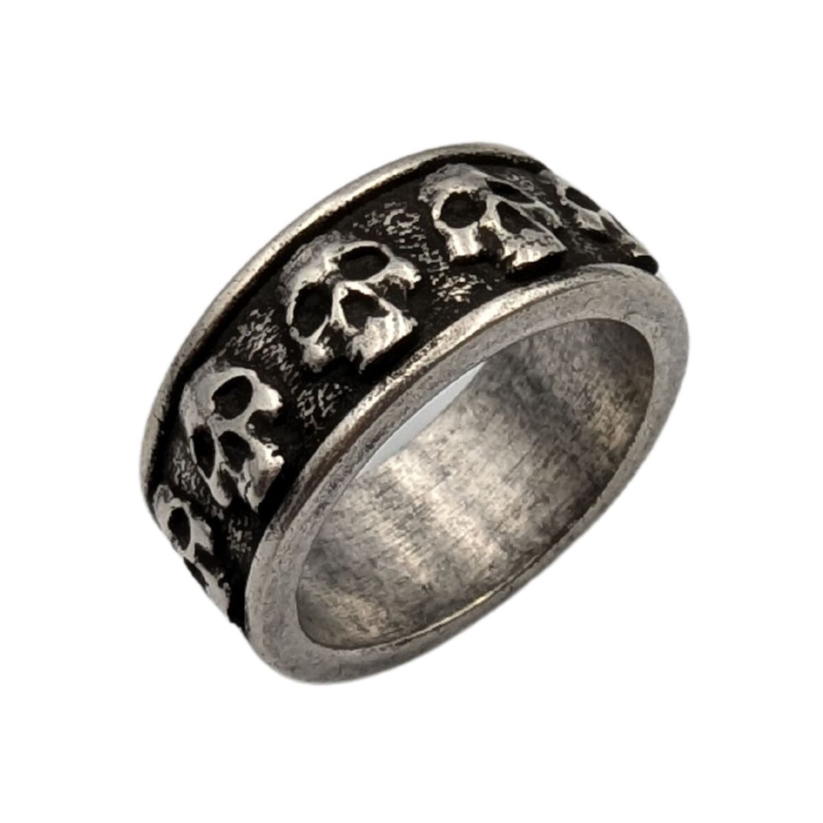 Skull band ring