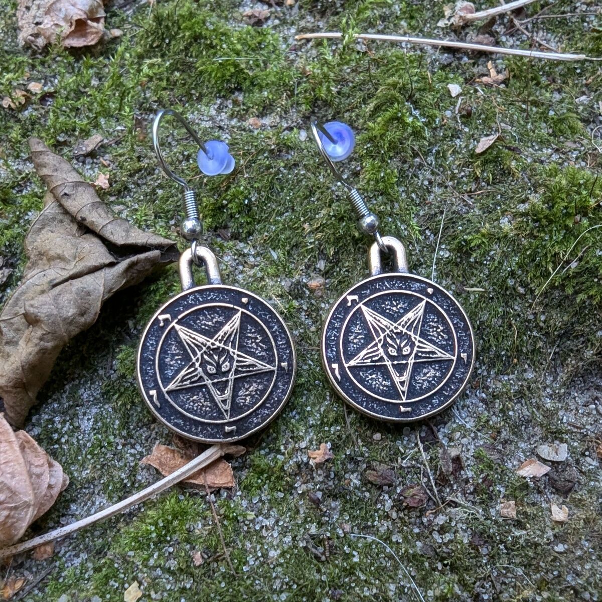 Baphomet symbol earrings