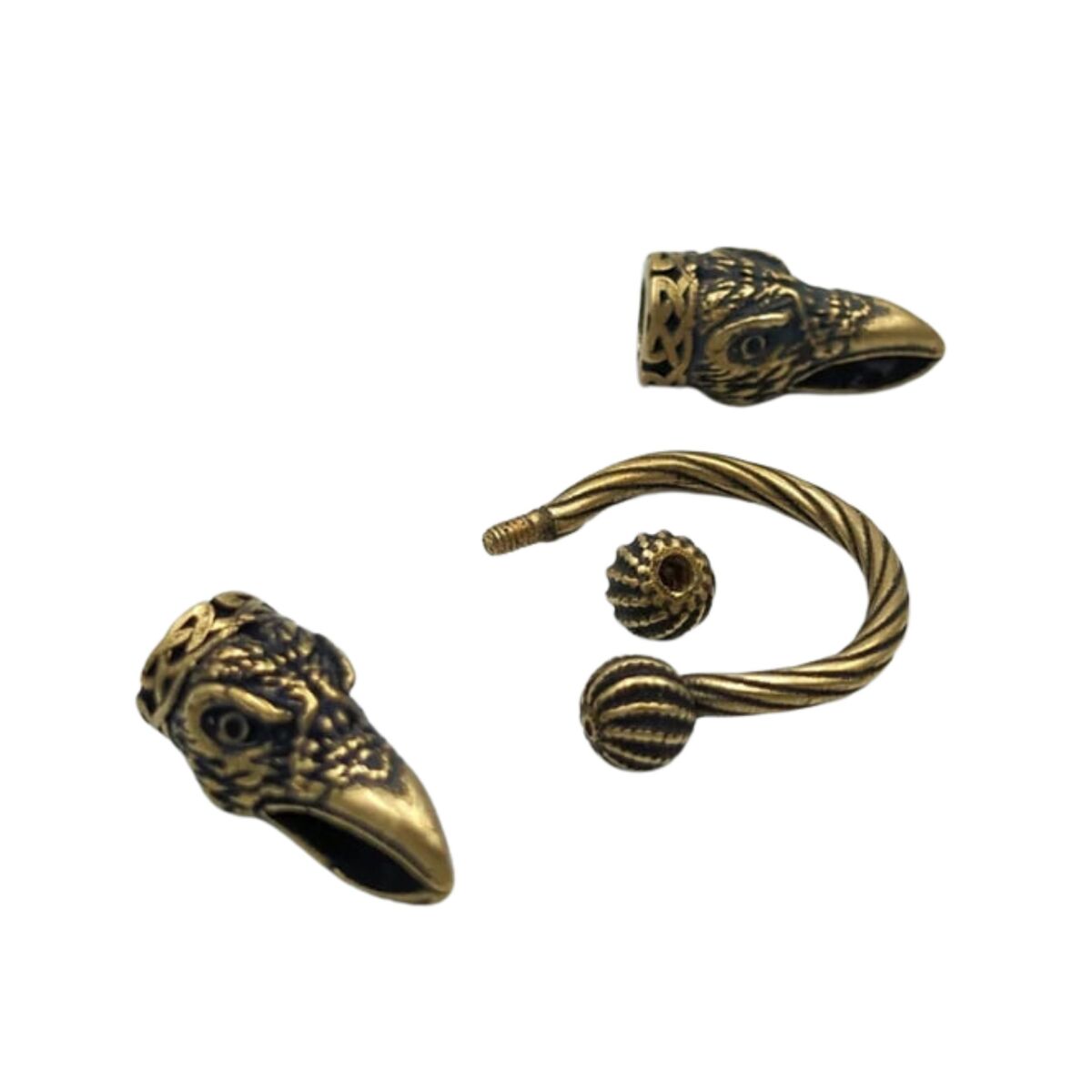 Viking raven necklace clasp