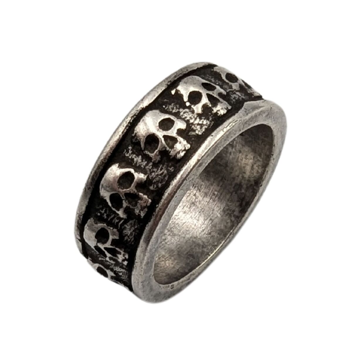 Skull band ring