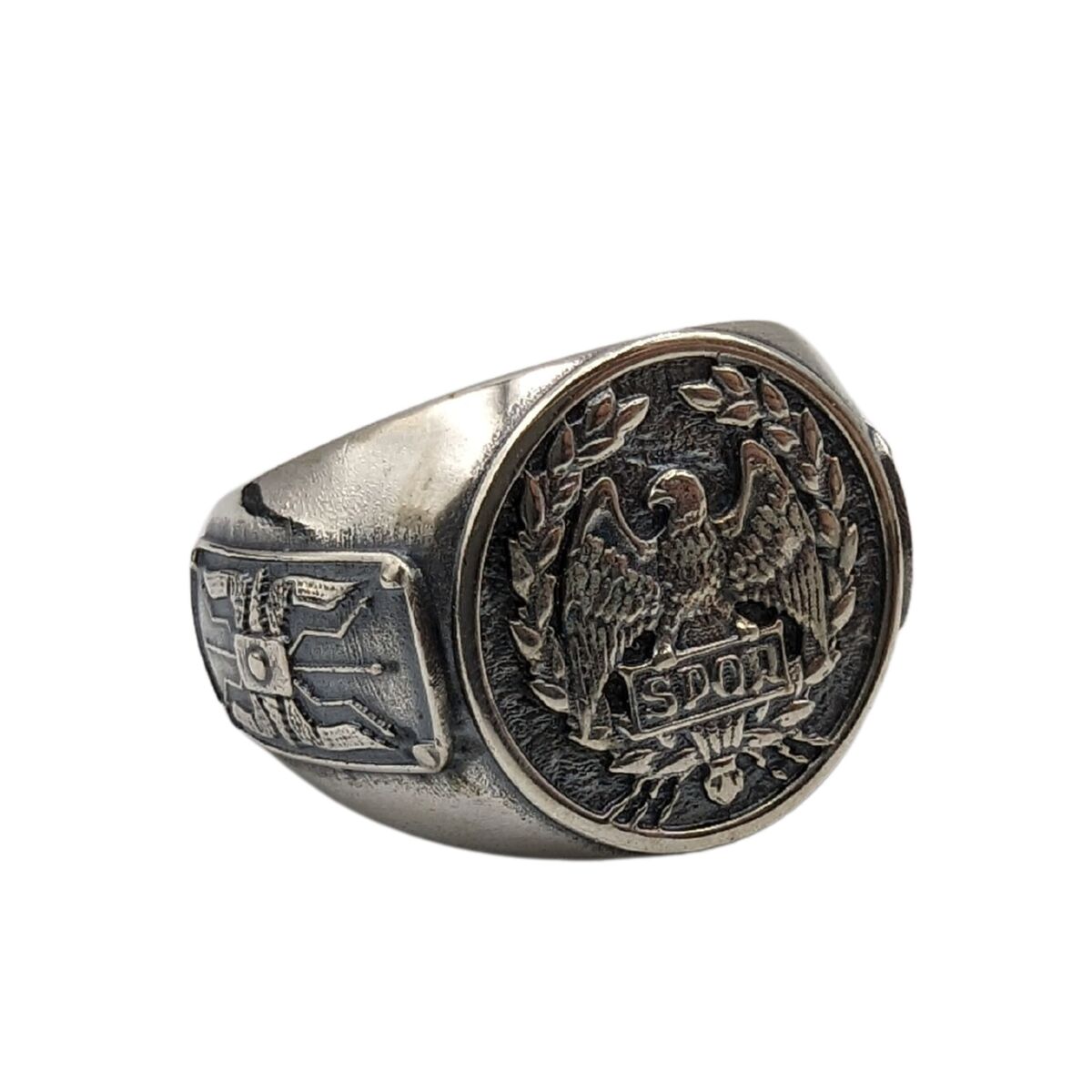 Roman eagle Aquila SPQR ring
