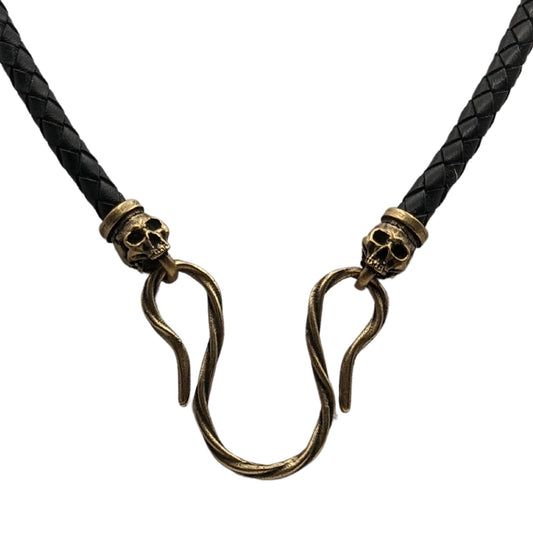 Skull Leather Necklace