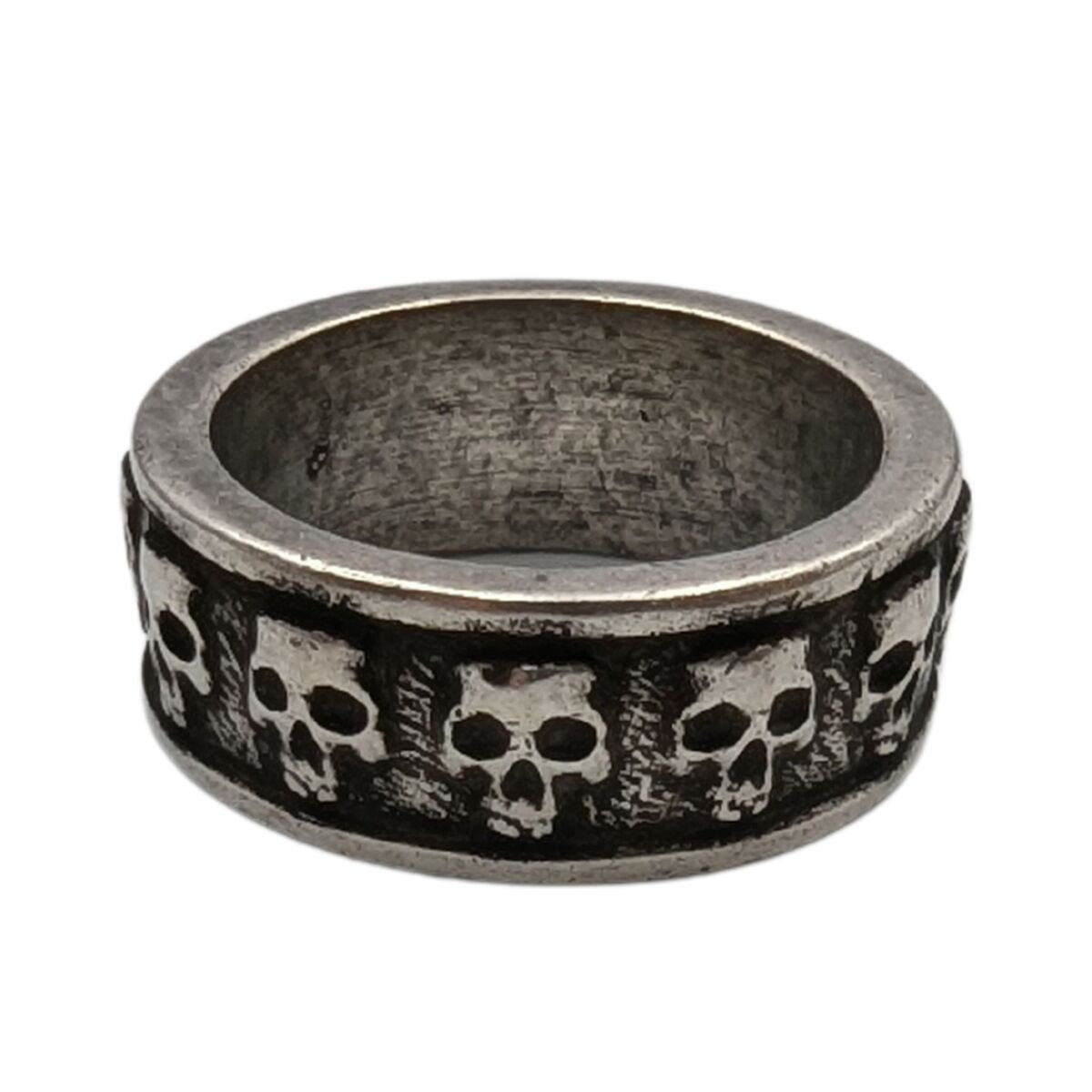 Skull band ring
